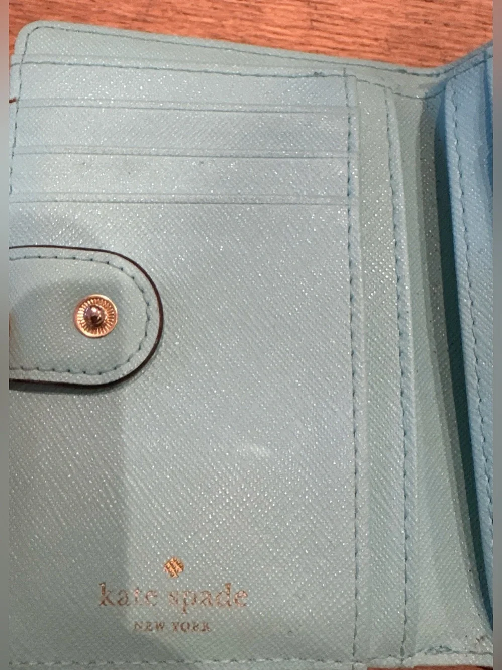 Kate Spade Light Teal Saffiano Wallet